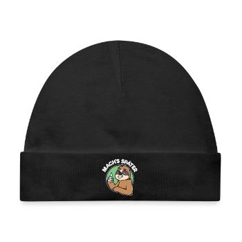 Faul Tier Säugetier Faultier Statement Urwald - Baby Premium Organic Mütze - Schwarz - Vorne