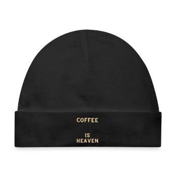 COFFEE IS HEAVEN - Baby Premium Organic Mütze - Schwarz - Vorne