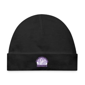 Echte Mädchen machen Akrobatik! Geschenk - Baby Premium Organic Mütze - Schwarz - Vorne