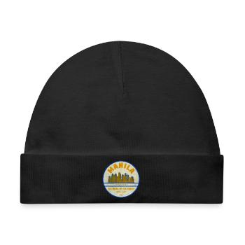 Manila Skyline – Perle des Orients - Baby Premium Organic Mütze - Schwarz - Vorne