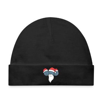 Boule Santa Petanque Outfit für Bouler zum boulen - Baby Premium Organic Mütze - Schwarz - Vorne