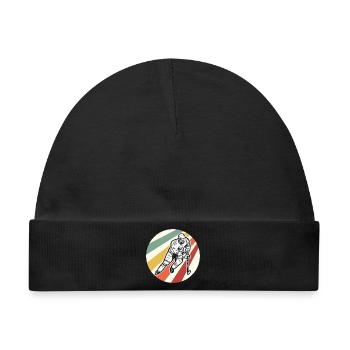 Eishockey - Baby Premium Organic Mütze - Schwarz - Vorne
