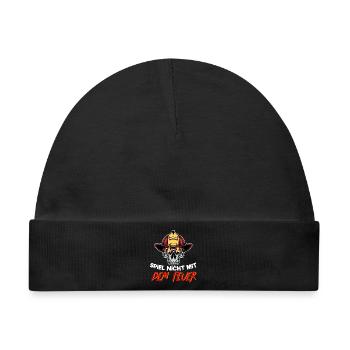 Feuerwehrhelm Feuerwehr Statement Feuer Retter - Baby Premium Organic Mütze - Schwarz - Vorne