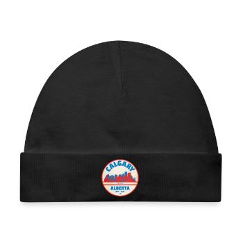 Calgary Skyline Vintage - Baby Premium Organic Mütze - Schwarz - Vorne