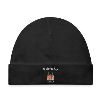 Holstentor Lübeck, Wahrzeichen Schleswig-Holstein - Baby Premium Organic Mütze - Schwarz - Vorne
