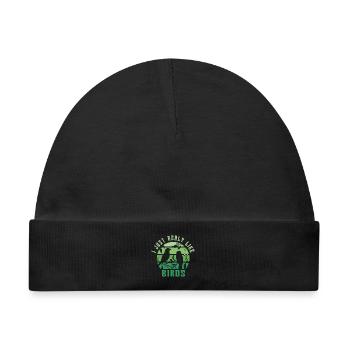 Vogel Design - Baby Premium Organic Mütze - Schwarz - Vorne
