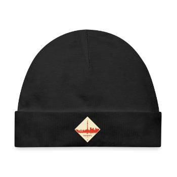 Toronto Skyline Rot Vintage Diamant - Baby Premium Organic Mütze - Schwarz - Vorne