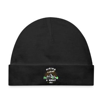 Gletscher Berge Wandern Statement Wanderer Natur - Baby Premium Organic Mütze - Schwarz - Vorne