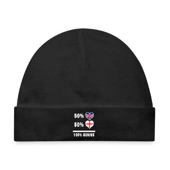 Georgien und Großbritannien 100% Genius Flagge - Baby Premium Organic Mütze - Schwarz - Vorne