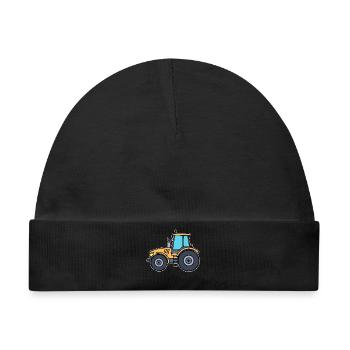 Landleben Fahrzeug Traktor Landmaschinen Landwirt - Baby Premium Organic Mütze - Schwarz - Vorne