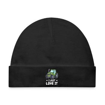 Landwirt Statement Kraftfahrzeug Traktor Ackerbau - Baby Premium Organic Mütze - Schwarz - Vorne