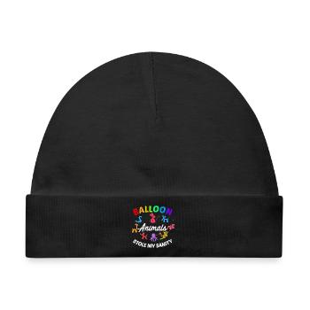 Ballon Twisting Design - Baby Premium Organic Mütze - Schwarz - Vorne