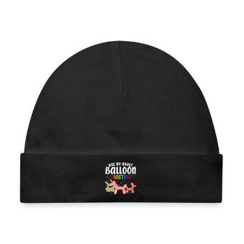 Ballon Twisting Design - Baby Premium Organic Mütze - Schwarz - Vorne