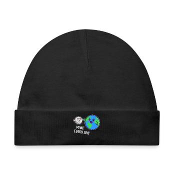 Mutter Erde Statement Umweltfreundlich Umwelt - Baby Premium Organic Mütze - Schwarz - Vorne
