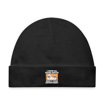 Anime Serien Design - Baby Premium Organic Mütze - Schwarz - Vorne