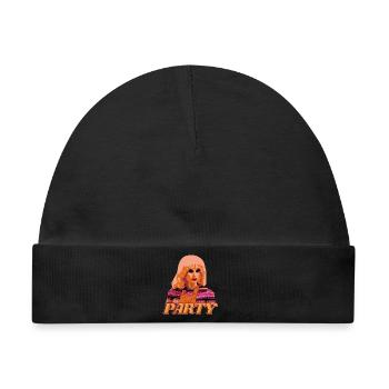 Katya Drag Queen Party Look – Pop Art Stil - Baby Premium Organic Mütze - Schwarz - Vorne