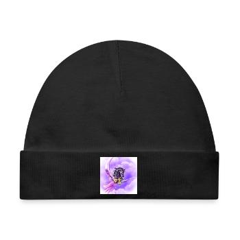 Elegantes buntes Wildpferd - Baby Premium Organic Mütze - Schwarz - Vorne