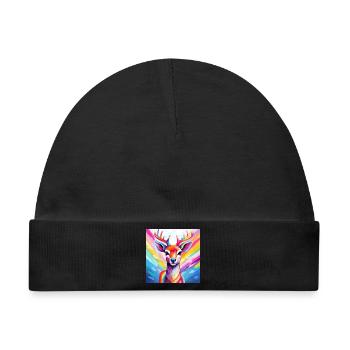 Pride Reindeer - Baby Premium Organic Mütze - Schwarz - Vorne