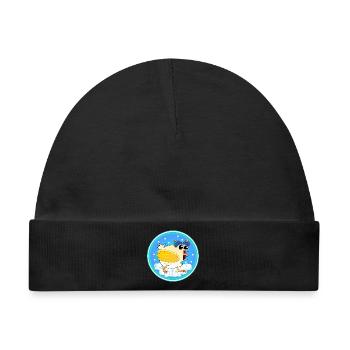 Schnee Winter Hühner - Baby Premium Organic Mütze - Schwarz - Vorne