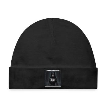 Gothic Nachtkorridor Schwarze Dame - Baby Premium Organic Mütze - Schwarz - Vorne