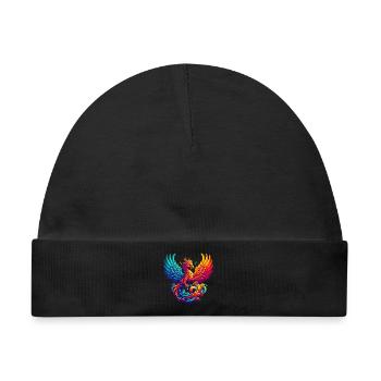 Hyperflammen des majestätischen Phönix - Baby Premium Organic Mütze - Schwarz - Vorne