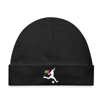 Fußball Spieler Explosion Portugal EM 2024 Symbol - Baby Premium Organic Mütze - Schwarz - Vorne
