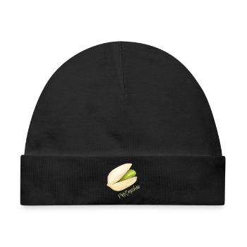 Pistazie mit Schale und Kern - Baby Premium Organic Mütze - Schwarz - Vorne