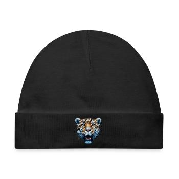 Leopard - Baby Premium Organic Mütze - Schwarz - Vorne