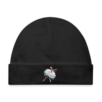 Balletttänzerin mit Tutu - Baby Premium Organic Mütze - Schwarz - Vorne