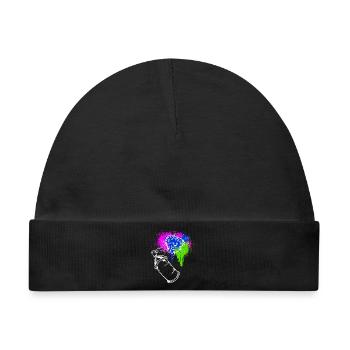 Graffiti Spraydose Kunst Strassenkunst Sprayer - Baby Premium Organic Mütze - Schwarz - Vorne