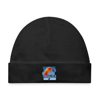 Paragliden - Baby Premium Organic Mütze - Schwarz - Vorne