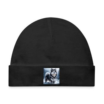 Alaskan malamute - Baby Premium Organic Mütze - Schwarz - Vorne