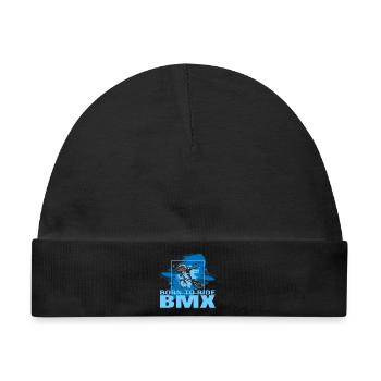 Born to Ride BMX - Baby Premium Organic Mütze - Schwarz - Vorne