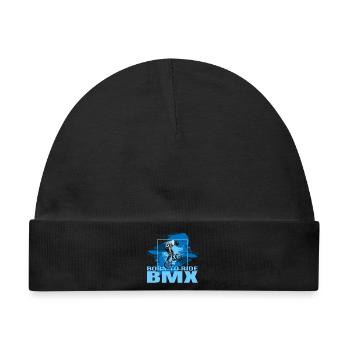 Born to Ride BMX - Baby Premium Organic Mütze - Schwarz - Vorne