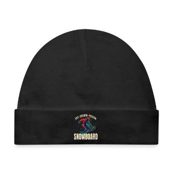 Piste - Snowboard - Perfektion - Baby Premium Organic Mütze - Schwarz - Vorne