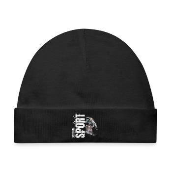 Eins mit dem Sport - Snowboard - Baby Premium Organic Mütze - Schwarz - Vorne