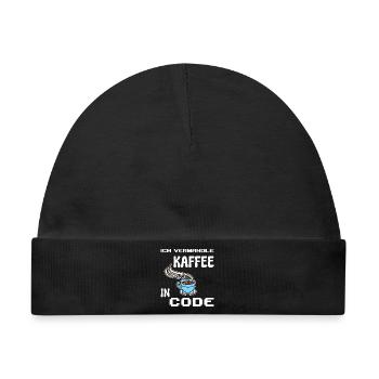 Developer Computerfreak Statement Coden Skripting - Baby Premium Organic Mütze - Schwarz - Vorne