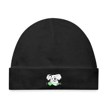 LoveKoalas - Baby Premium Organic Mütze - Schwarz - Vorne