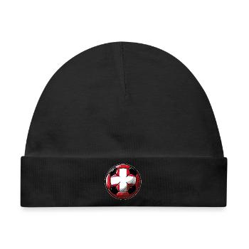 Schweiz Fußball Design – Stolz und Tradition - Baby Premium Organic Mütze - Schwarz - Vorne