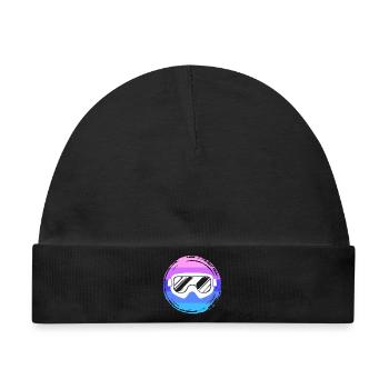 Winter Wintersaison Wintersport Schneefall Kalt - Baby Premium Organic Mütze - Schwarz - Vorne
