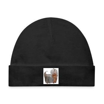Yorkshire Terrier Aufkleber - Baby Premium Organic Mütze - Schwarz - Vorne