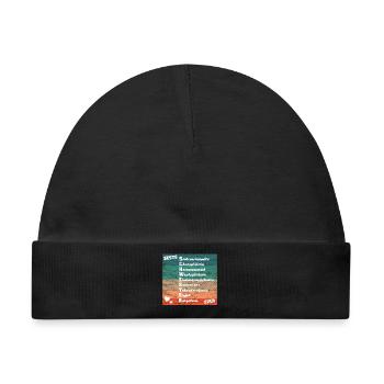 beste Schwester ever Die beste Schwester der Welt - Baby Premium Organic Mütze - Schwarz - Vorne