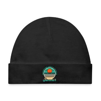 Adventure awaits Outside - Summer - Baby Premium Organic Mütze - Schwarz - Vorne