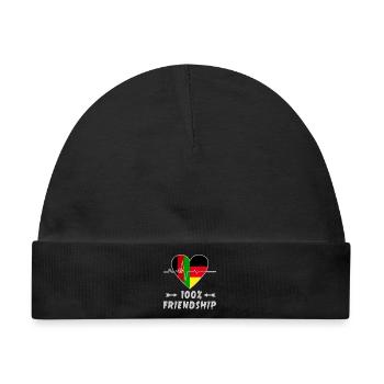 Afghanistan und Deutschland 100% Freundschaft - Baby Premium Organic Mütze - Schwarz - Vorne