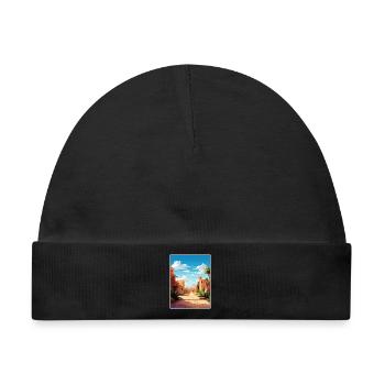 Marrakesch Marokko Reise Poster Souvenir Farbe WPA - Baby Premium Organic Mütze - Schwarz - Vorne