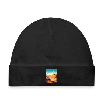 Sahara Wüste Afrika Reise Poster Souvenir WPA - Baby Premium Organic Mütze - Schwarz - Vorne