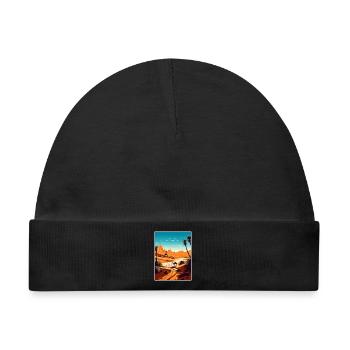 Sahara Wüste Afrika Reise Poster Souvenir WPA - Baby Premium Organic Mütze - Schwarz - Vorne