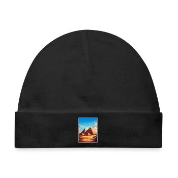 Kairo Ägypten Große Pyramiden Von Gizeh Reiseposter - Baby Premium Organic Mütze - Schwarz - Vorne