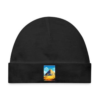 Kairo Ägypten Große Pyramiden Von Gizeh Reiseposter - Baby Premium Organic Mütze - Schwarz - Vorne