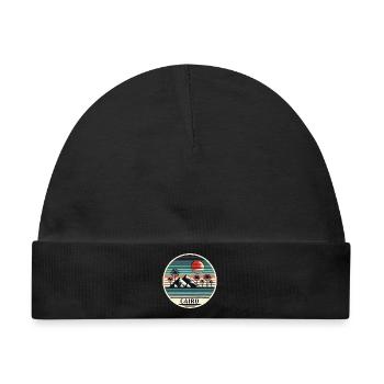 Kairo Ägypten Pyramiden Wüste - Baby Premium Organic Mütze - Schwarz - Vorne